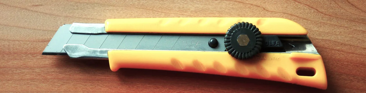 OLFA L-1 Cutter; OLFA tool cropped from a two-tool photograph; packaging is not shown.
