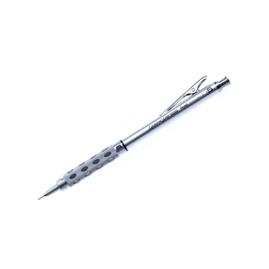 Pentel GRAPHGEAR 1000 PG1015, assembled silver 0.5 mm mechanical pencil