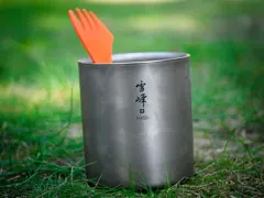 Snow Peak H450 Mug; The orange Light My Fire spork is not included with the mug.